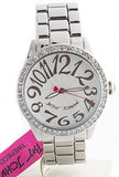 Betsey Johnson Women's Crystals Accented Silver Dial Watch BJ00190-07