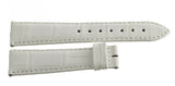 Genuine Longines 19mm x 16mm White Leather Watch Band Strap