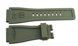 New Original Bell & Ross Mens Green Rubber Watch Strap Band 24mm x 24mm