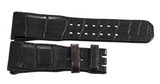 Jaeger LeCoultre Men's 25mm x 22mm Black & Brown Leather Watch Band