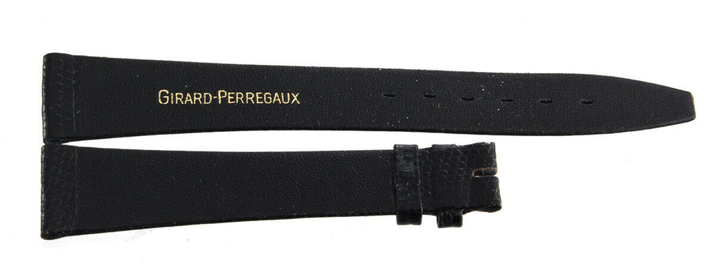 Girard Perregaux Women's 18mm x 14mm Black Lizard Leather Watch Band