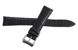 Raymond Weil 19mm Black Leather Watch Band With Silver Buckle V2.18