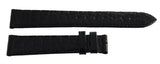 Genuine Longines 18mm x 16mm Black Glossy  Leather Watch Band
