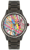 Betsey Johnson BJ00131-103 Multicolor Dial Black Stainless Steel Women's Watch