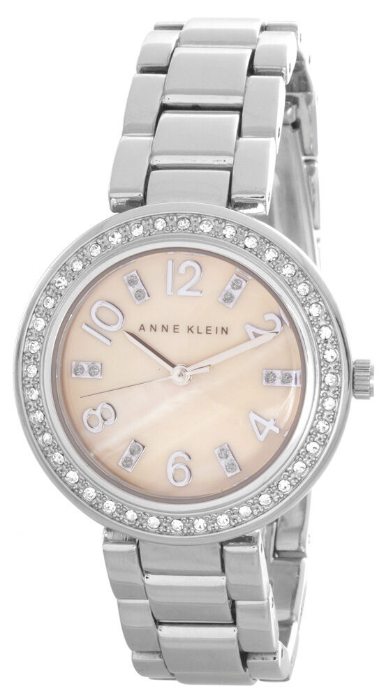 Anne Klein Women's Beige Mother of Pearl Dial Metal Bracelet Watch AK/1709