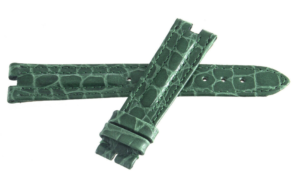 Zenith 17mm x 14mm Green Leather Watch Band Strap