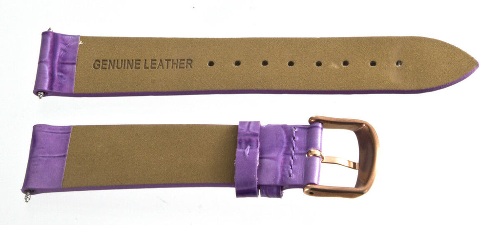 Davena Lavender Patent Leather 20mm x 18mm Watch Band With Gold Buckle