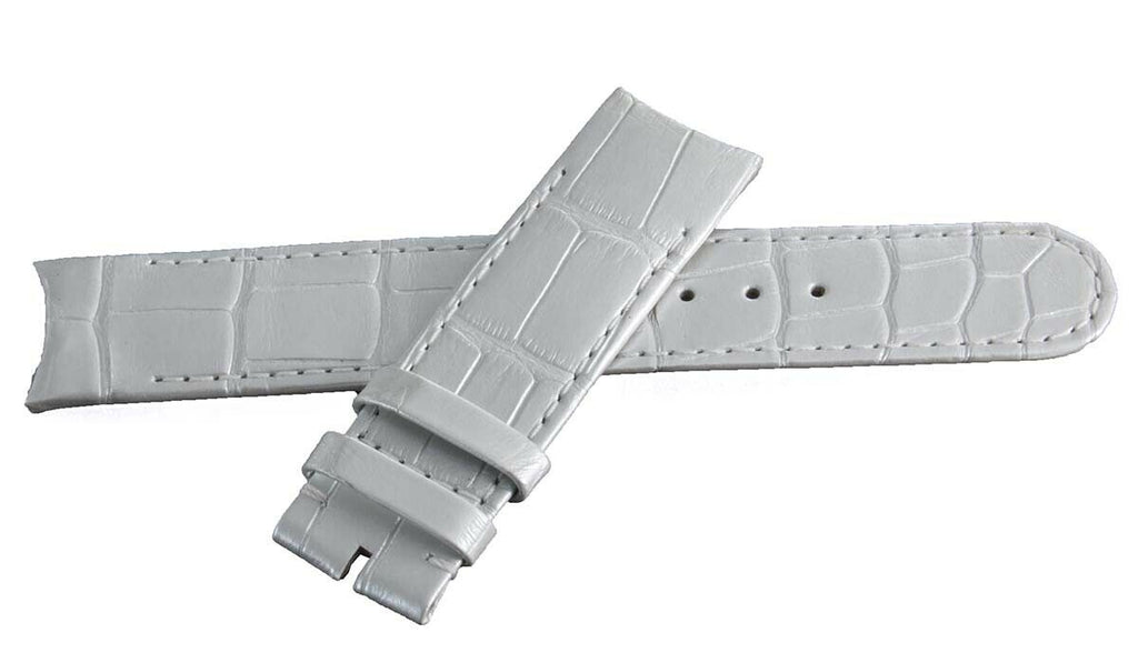 Dior Men's 19mm x 19mm Silver Leather Watch Band Strap 04016 C1B2A
