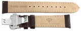 Aqua Master Mens 22mm Brown Leather Watch Band Strap W/ Stainless Steel Buckle