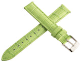 Invicta Womens 16mm Green Leather Watch Band Strap Silver Pin Buckle