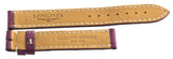 Longines 14mm x 14mm Purple Leather Watch Band