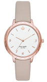 Kate Spade New York KSW1508 White Dial Grey Leather Strap Women's Watch