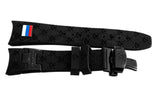 Aqua Master 26mm Black Rubber Watch Band Strap W/Black Buckle
