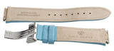Aqua Master 19mm Widens to 23mm Turquoise Leather Special Watch Band Strap