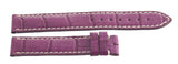 Longines 14mm x 14mm Purple Leather Watch Band