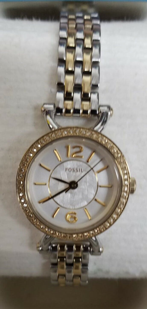 Fossil ES3895 Georgia Silver Dial Two Tone Stainless Steel Women's Watch