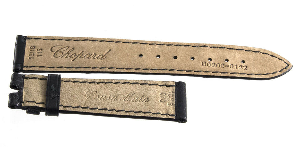 Chopard 18mm x 16mm Black Watch Band Strap 115 B0200-0122