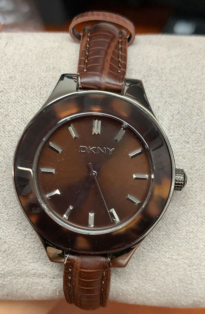 DKNY Women's Brown Dial Red Leather Bracelet Watch NY8650