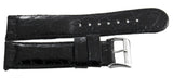 Grimoldi 22mm Black Patent Leather Watch Band W/ Silver Buckle