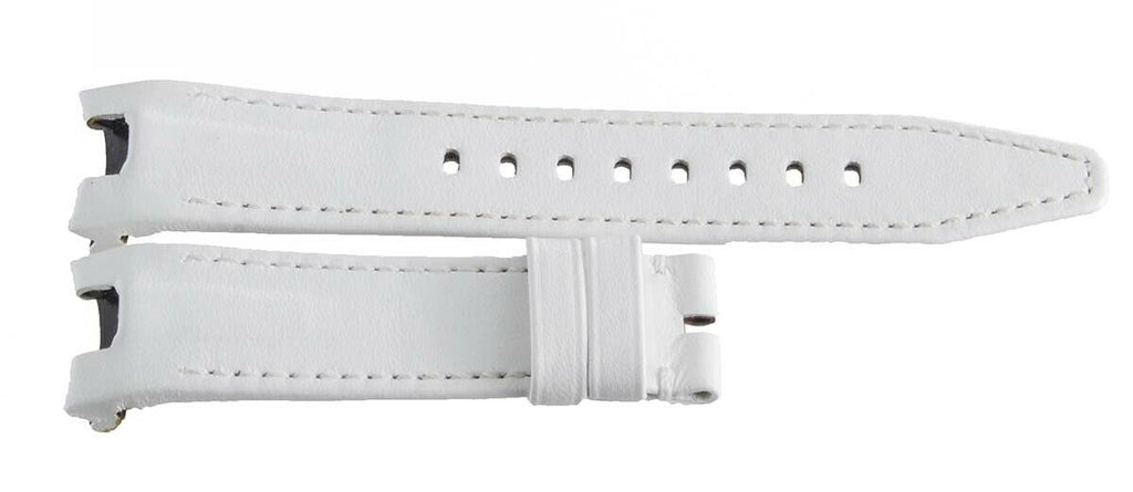 Techno Marine Men's 20mm x 18mm White Leather Watch Band Strap FEA