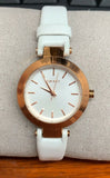 DKNY NY8835 Stanhope White Dial White Leather Strap Women's Watch