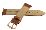 Davena Brown Patent Leather 20mm x 18mm Watch Band With Rose Gold Buckle