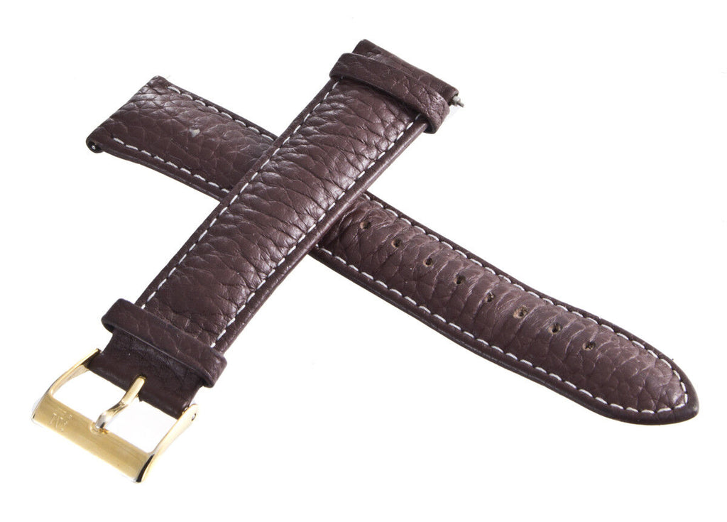 Invicta Men's 20mm Brown Genuine Leather Watch Band Gold Pin Buckle