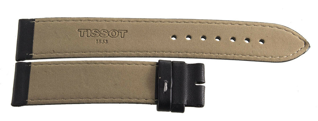 Tissot 19mm x 18mm Black Leather Watch Band Strap