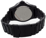 King Master Men's Black Ion Plated Steel 0.12ct Diamond Map Dial Quartz Watch