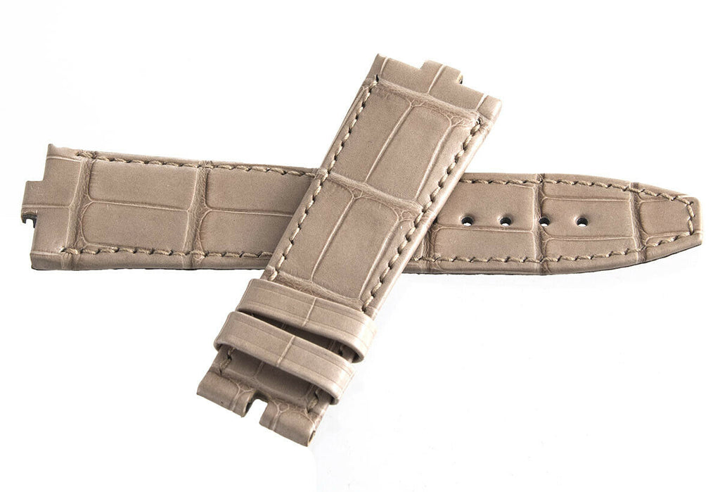 Vacheron Constantin 7mm x 20mm Beige Leather Watch Band GAI