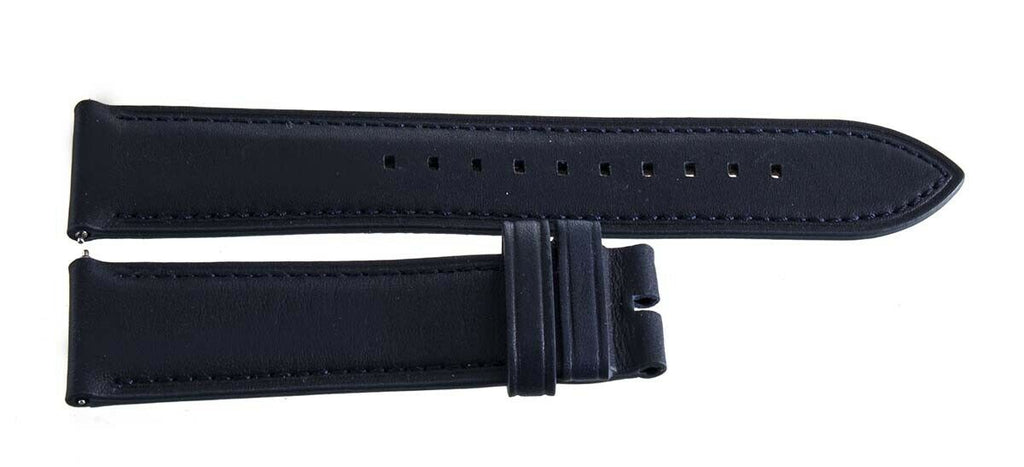 Men's 22mm x 20mm Navy Blue Leather Fossil Watch Band Strap