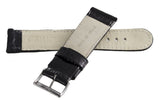 Grimoldi 22mm Black Patent Leather Watch Band W/ Silver Buckle