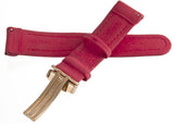 Genuine JoJo, JoJino Unisex 22mm Red Rubber  Rose Gold Buckle Watch Band