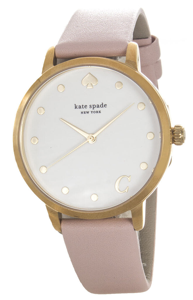 Kate Spade New York Metro Monogram C Leather Strap Women's Watch KSW9010C