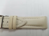 22mm x 20mm Jacob & Co White Polyurethane Silver Buckle Watch Band Strap