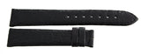 Genuine Longines 18mm x 16mm Black Glossy Leather Watch Band Strap L682104171