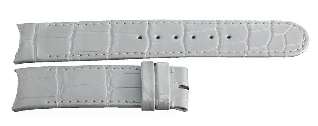 Dior Men's 19mm x 19mm Silver Leather Watch Band Strap 04016 C1B2A