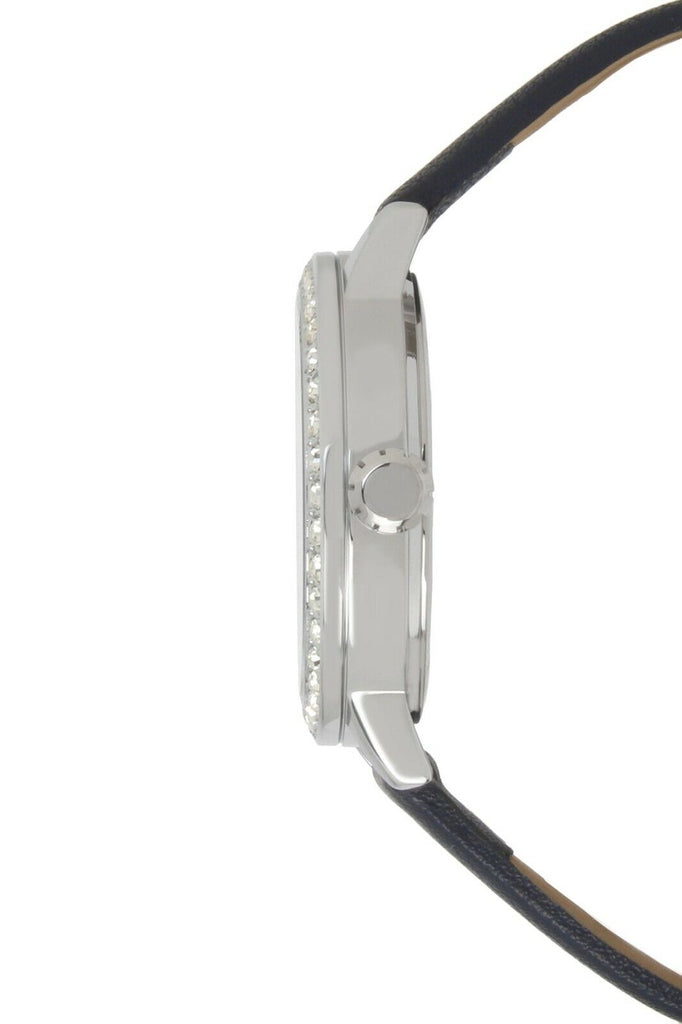 Betsey Johnson Watch Crown Jewels Face Navy Blue Silver 37BJ00703-05BX