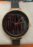 DKNY NY2729 Astoria Black Dial Black Leather Strap Women's Watch