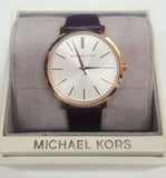 Michael Kors MK2605 Jaryn Silver Dial Brown Leather Strap Women's Watch