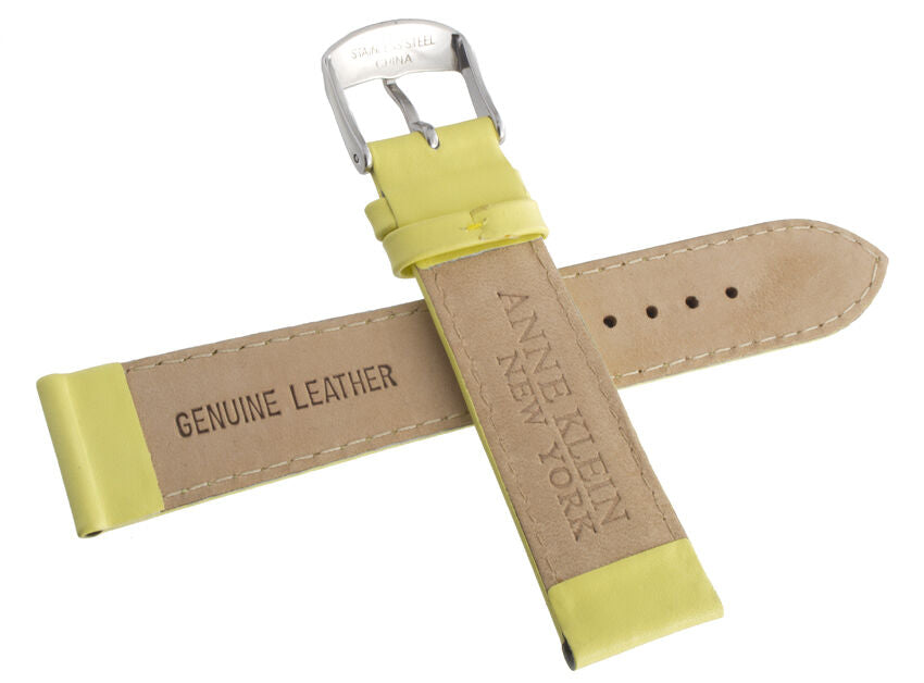 Genuine Anne Klein New York 20mm Light Green Leather Croc Print Watch Band Strap
