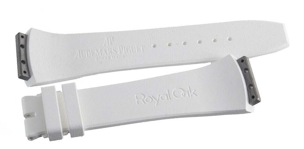Audemars Piguet Royal Oak Concept 27mm x 19mm White Rubber Watch Band Strap