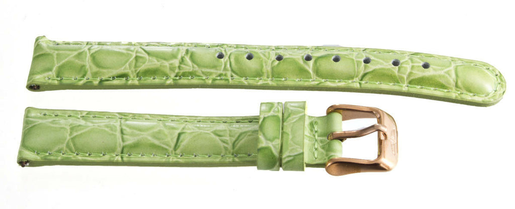 Invicta Women's 16mm Green Leather Watch Band Strap Rose Gold Buckle
