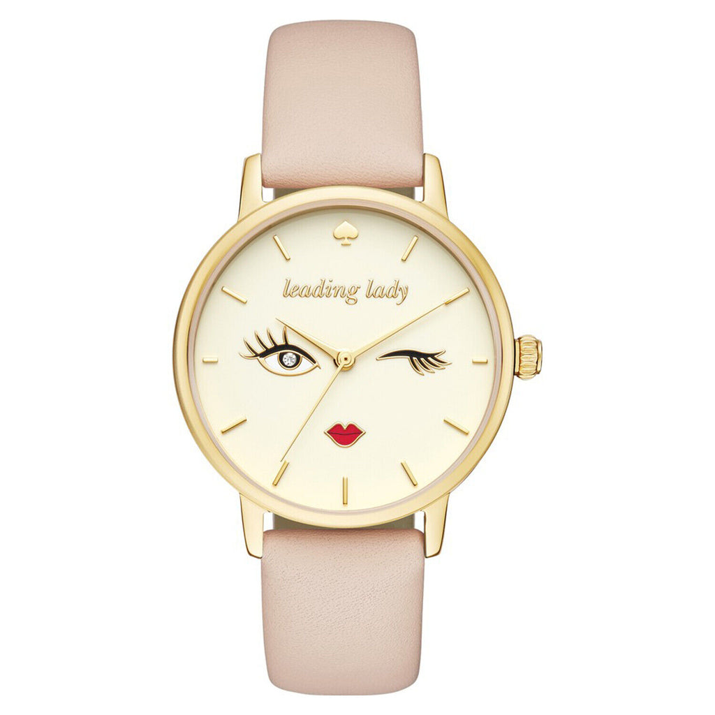 Kate Spade New York KSW9025 Metro Beige Dial Taupe Leather Strap Women's Watch