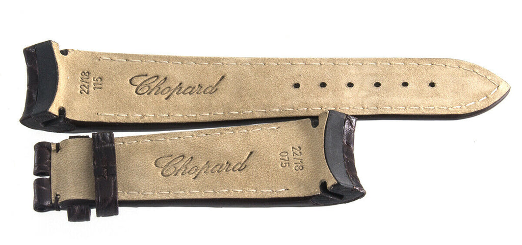 Chopard 22mm x 18mm Brown Leather Watch Band Strap 115