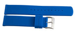 Skagen 20mm Blue Rubber Silver Buckle Watch Band Strap