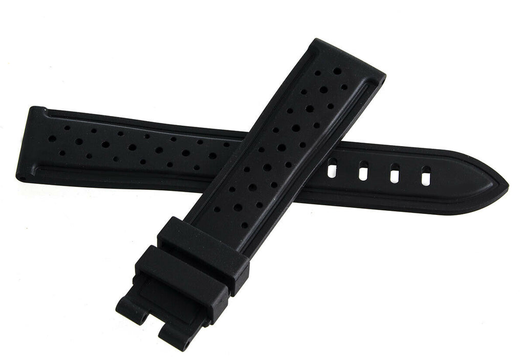 Montblanc Men's 20mm x 18mm Black Rubber Watch Band Strap Large