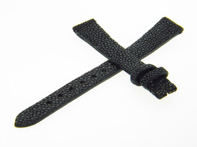 Maurice Lacroix 13mm x 10mm Black Genuine Stingray Leather Watch Band Strap