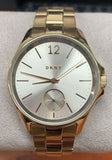 DKNY NY2517 Eldridge Grey Sunray Dial Gold Tone Stainless Steel Women's Watch