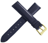 Raymond Weil 18mm Blue Lizard Leather Watch Band Strap W/ Gold Tone Buckle